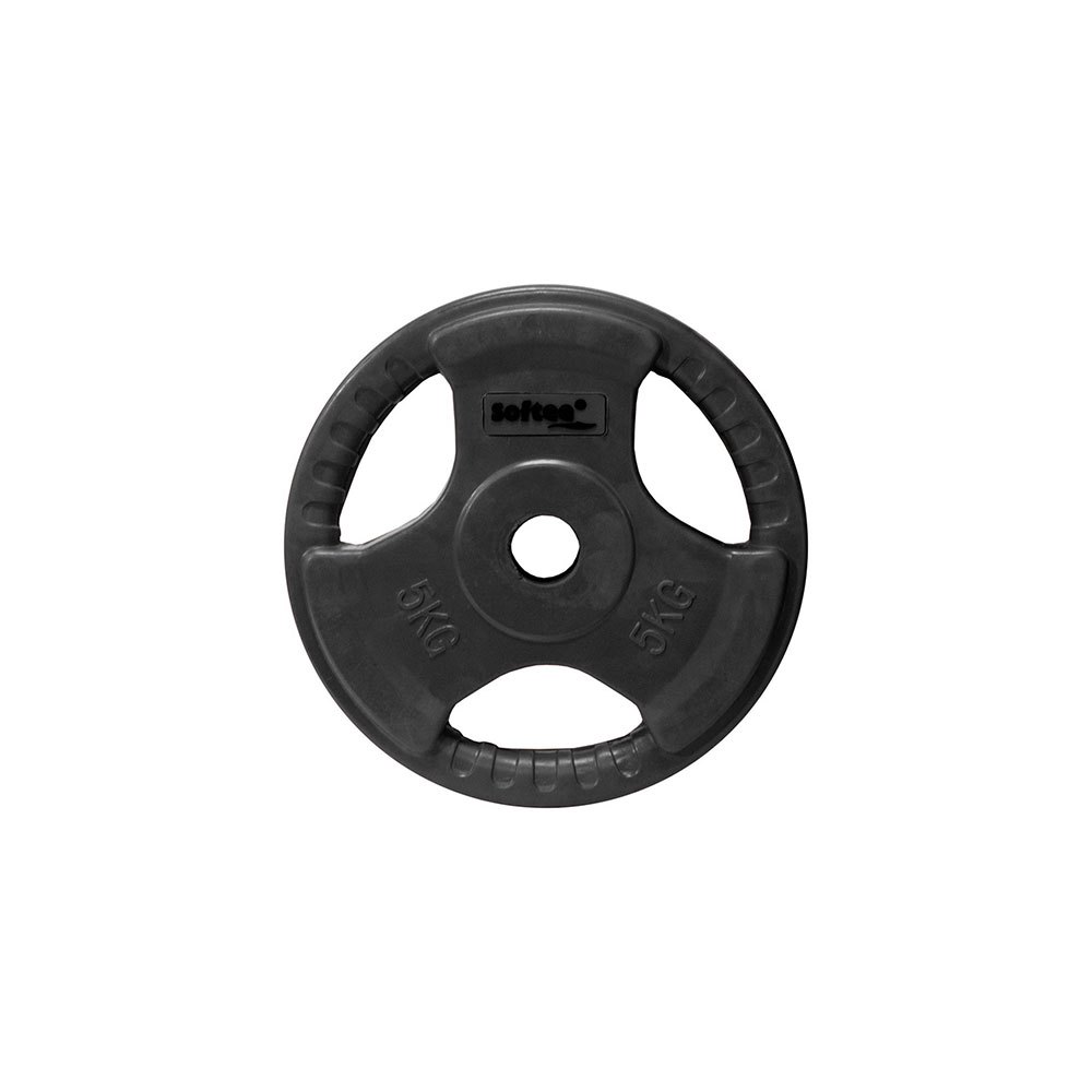 Softee Rubber Coated 5kg Plate Schwarz 5 kg Softee Rubber Coated 5kg Plate Schwarz 5 kg von Softee