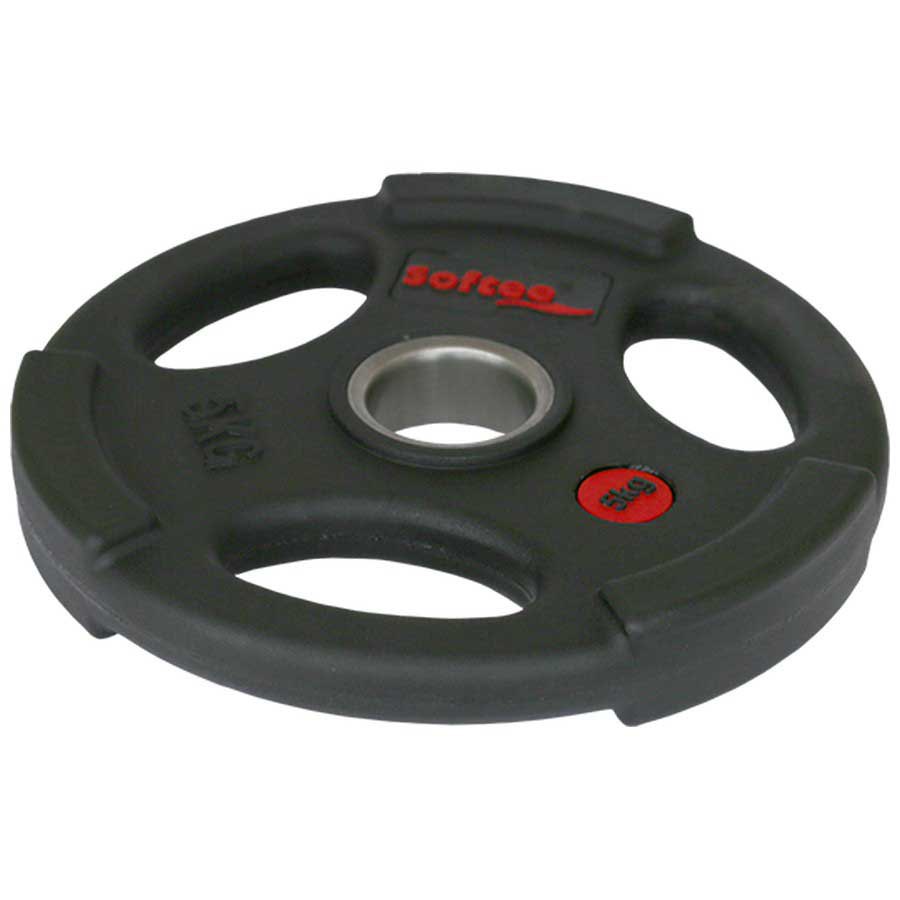 Softee Urethane Olympic Plate Disc Schwarz 10 kg von Softee