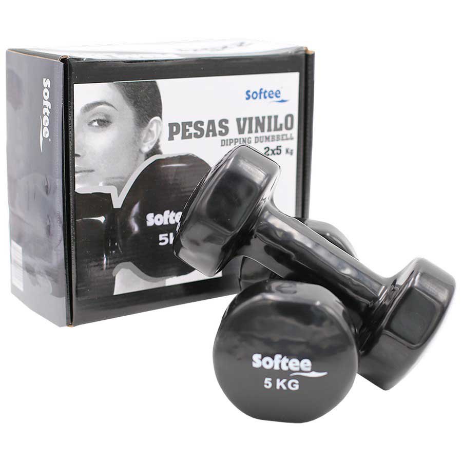 Softee Vinyl S Set 5kg Dumbbell Schwarz 5 kg von Softee