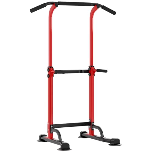 SogesHome Klimmzugstange Power Tower Übung Euipment für Zuhause Fitnessstudio Dip Station Höhenverstellbar Fitness Krafttraining Dip-Stationen Rosa SogesHome Klimmzugstange Power Tower Übung Euipment für Zuhause Fitnessstudio Dip Station Höhenverstellbar Fitness Krafttraining Dip-Stationen Rosa von SogesHome