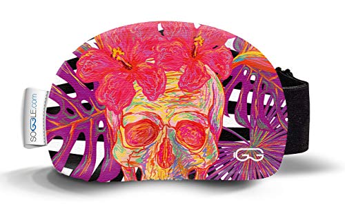 Soggle Skibrillen Schutz Überzug aus Mikrofaser (one size), Farbe:skulls 01 pink von Soggle