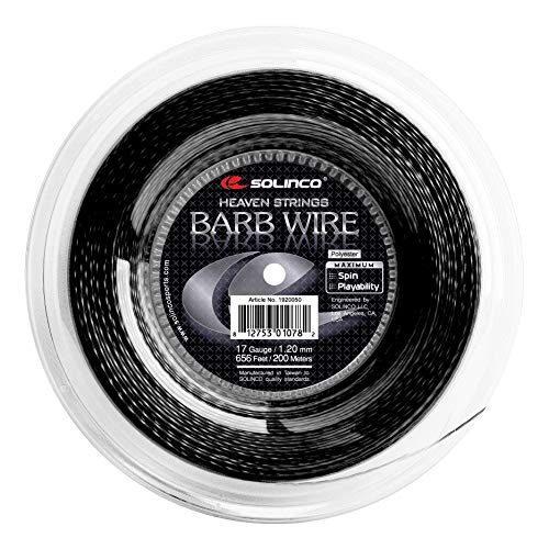 Solinco Barb Wire 200M Schwarz Tennis Saitenrolle 200m Monofil Schwarz 1,30 Solinco Barb Wire 200M Schwarz Tennis Saitenrolle 200m Monofil Schwarz 1,30 von Solinco