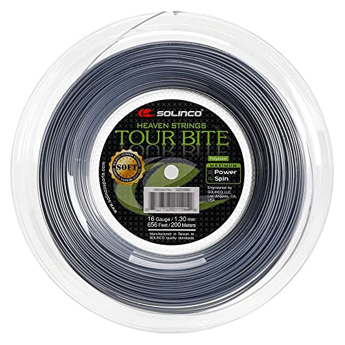 Solinco Saitenrolle Tour Bite Soft, Silber, 200 m, 0555220122000016 von Solinco