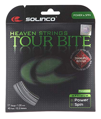 Solinco Tour Bite Diamant Rough String Set – Silber, 1,2 mm Solinco Tour Bite Diamant Rough String Set – Silber, 1,2 mm von Solinco