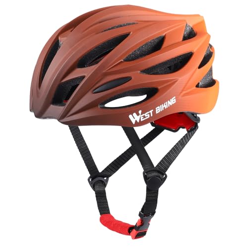 Solinder Bike Helmet Atmungsaktiver Fahrradhelm mit Farbverlauf, Fahrradhelm, Ultraleicht, integrierter Fahrradhelm, Sicherheitskappe, Fahrradausrüstung von Solinder