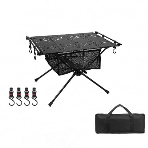 Solinder IGT Tisch Tragbarer Klapptisch aus Aluminiumlegierung, multifunktional, ultraleicht, Grill, Campingtisch, Wandern, aufrollbarer Schreibtisch mit Aufbewahrungstasche für Grillen, Picknick, Wan von Solinder