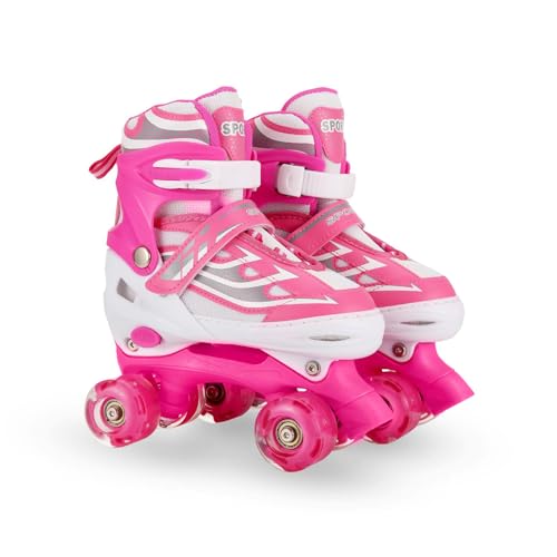 Solinder Mädchen-Skates für Kinder im Alter von 6-12 Leuchtende Rollschuhe für Kinder, perfekt für Mädchen im Alter von 5–8 Jahren, ideale Rollerblades für Kinder im Alter von 6–12 Jahren, Rollschuhe von Solinder