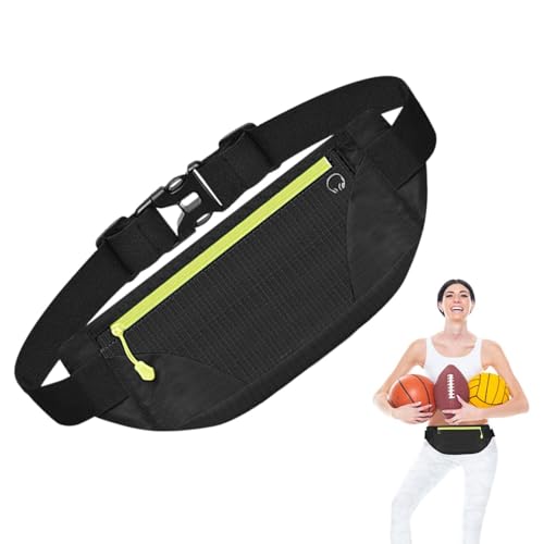 Sollee Wasserfester Laufgürtel,Gürteltasche für das Fitnessstudio | Laufender Handyhalter | Mit Kopfhöreranschluss, verstellbare Sport-Hüfttasche, leicht, für Fitnessstudio, Laufen, Training, Wandern von Sollee