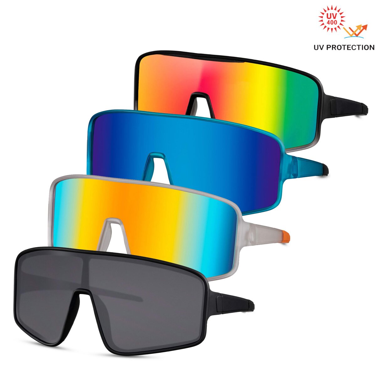 Funktionelle Rad- Laufsport- Sonnenbrille Mod. Hive_NDL_63 - Cat.3 - 100% UV400 Gläser von Solo-Solis