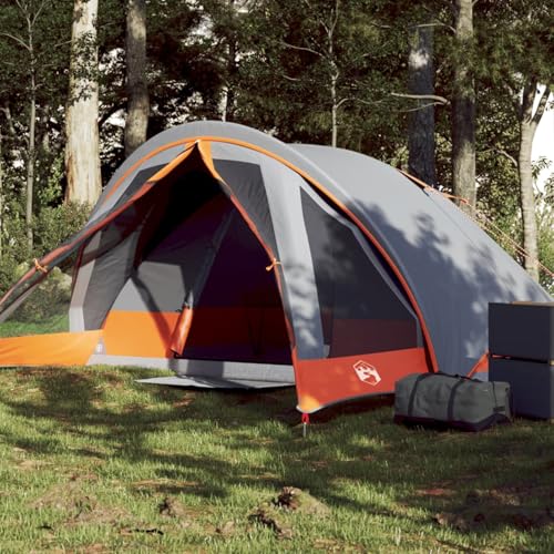 Campingzelt 4 Personen Grau und Orange Wasserdicht, Somanki Caming Zelt, Camping Tents, Camping-Zelt - 94715 von Somanki