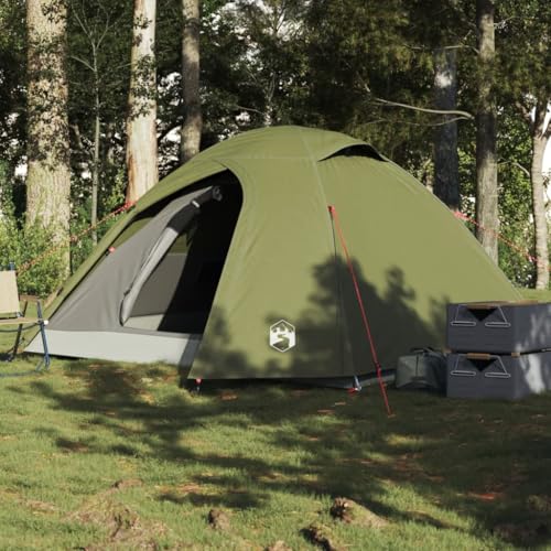 Kuppel-Campingzelt 3 Personen Olivgrün Wasserdicht, Somanki Caming Zelt, Camping Tents, Camping-Zelt - 4009615 von Somanki