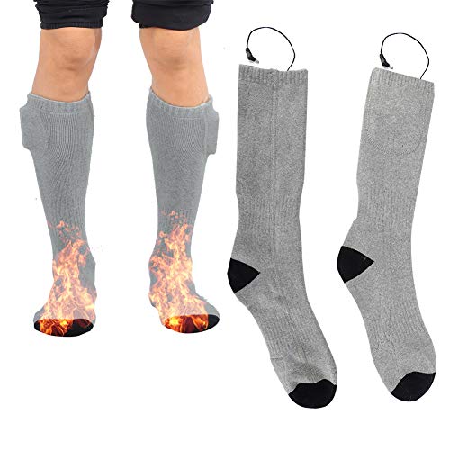 Wiederaufladbare Elektrische Socken FüR MäNner und Frauen, Heizung, Elektrische Winter-Thermosocken, Weiche, Atmungsaktive Baumwollsocken von Sonew