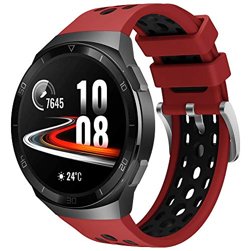 Songsier Armband Kompatibel mit Huawei Watch GT2e, Sport Wasserdichtes Ersatzarmband aus weichem Silikon Nur für Huawei Watch GT2e von Songsier