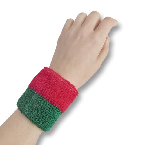 Sonia Originelli Schweißband Fanartikel Europameisterschaft EM WM Fussball Accessoire Armband Nationalfarben Farbe: rot Weiss grün von Sonia Originelli