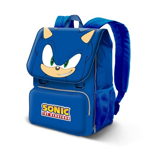 Sega-Sonic Sight-EXP Ausbaufähig Rucksack, Blau, 30 x 45 cm, Kapazität 28 L von Sonic The Hedgehog - SEGA