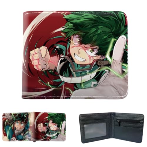 Sonsoke Bakugou Katsuki Midoriya Izuku Anime Herren-Geldbörse, zweifach gefaltet, Ausweis, Kreditkarte, Mehrzweckgeldbörse für Männer und Frauen, Geschenk, Cosprey, mehrfarbig, L, Modern von Sonsoke