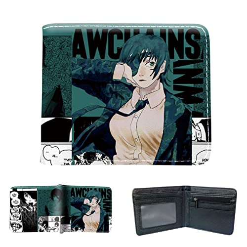 Sonsoke Denji Makima Anime Herren-Brieftasche, zweifach gefaltet, Ausweis, Kreditkarte, Mehrzweckgeldbörse für Männer und Frauen, Geschenk, Cosprey, mehrfarbig, L, Modern von Sonsoke