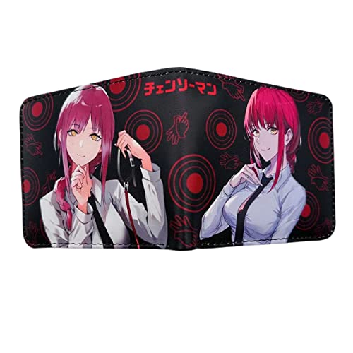 Sonsoke Denji Makima Anime Herren-Brieftasche, zweifach gefaltet, Ausweis, Kreditkarte, Mehrzweckgeldbörse für Männer und Frauen, Geschenk, Cosprey, mehrfarbig, L, Modern von Sonsoke