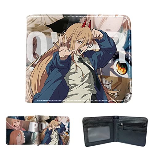 Sonsoke Denji Makima Anime Herren-Brieftasche, zweifach gefaltet, Ausweis, Kreditkarte, Mehrzweckgeldbörse für Männer und Frauen, Geschenk, Cosprey, mehrfarbig, L, Modern von Sonsoke