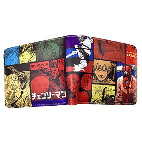 Sonsoke Denji Makima Anime Herren-Brieftasche, zweifach gefaltet, Ausweis, Kreditkarte, Mehrzweckgeldbörse für Männer und Frauen, Geschenk, Cosprey, mehrfarbig, L, Modern von Sonsoke