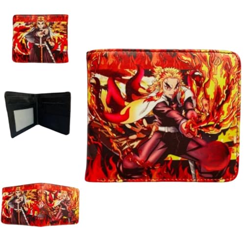 Sonsoke Kamado Tanjirou Nezuko Anime Herren Geldbörsen Bi-Fold Wallet ID Card Credit Card Multi Purpose Wallet für Männer und Frauen Geschenk Cosprey, mehrfarbig, L, Modern von Sonsoke