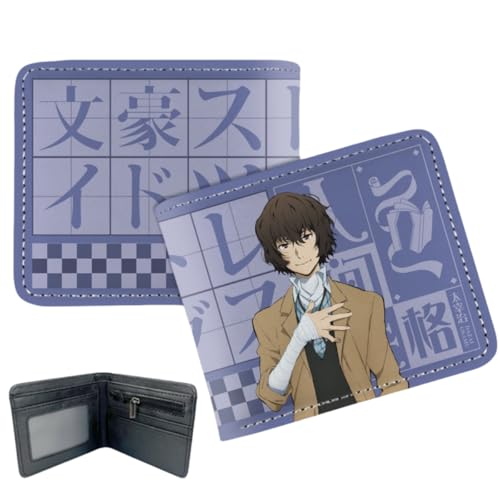 Sonsoke dazai osamu Nakajima Atsushi Anime Herren-Brieftasche, zweifach gefaltet, Ausweis, Kreditkarte, Mehrzweckgeldbörse für Männer und Frauen, Geschenk, Cosprey, mehrfarbig, L, Modern von Sonsoke