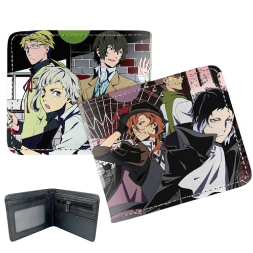 Sonsoke dazai osamu Nakajima Atsushi Anime Herren-Brieftasche, zweifach gefaltet, Ausweis, Kreditkarte, Mehrzweckgeldbörse für Männer und Frauen, Geschenk, Cosprey, mehrfarbig, L, Modern von Sonsoke