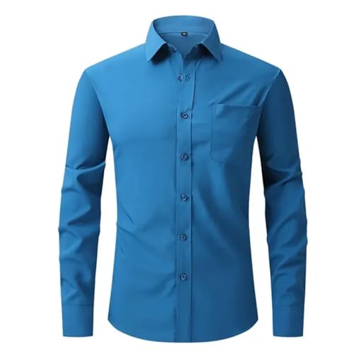 Men Men'S Shirts Herren Casual Shirt Dress Shirt Formal Business Long Sleeveelastisches Herrenhemd Business Casual Langarmhemd Professionelle Formelle Kleidung Urban Style 3Xl[Empfohlen102.50Kg-115. von Sopodbacker