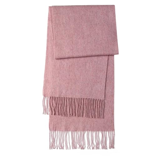 Schals Damen Tücher Halstuch Scarf Wolle Gestrickt Schal Frauen Klassisch Plaid Solid Schal Warm OneSize Lotuspink von Sopodbacker