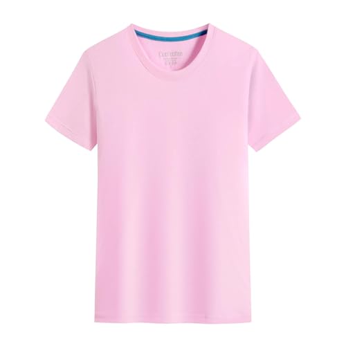 Sopodbacker Men Men's Shirts Herren Casual Shirt Dress Shirt Formal Business Long Sleevebaumwolle Herren T-Shirt Pure Color Männer Rundhals-Herren-Top-T-Shirts Für Männerkleidung XXL Pink von Sopodbacker