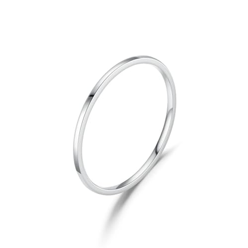 Sopodbacker Ring Ringe Damen Bijouterie Herren 2Mm Dünne Paar Ringe Glatt Einfache Finger Ring Frauen Männer Party Boho 14 Silber von Sopodbacker