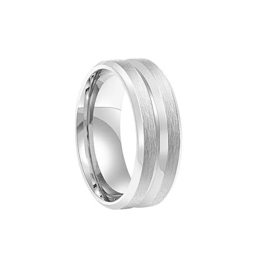 Sopodbacker Ring Ringe Damen Bijouterie Herren 8Mm Herren Ring Hochzeit Carbon Punk Zahnrad 11 Silber von Sopodbacker