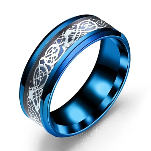 Sopodbacker Ring Ringe Damen Bijouterie Herren Böhmische Ringe Frauen Boho Vintage Verlobungsringe Drachenringe Männer Party 10 Blau von Sopodbacker