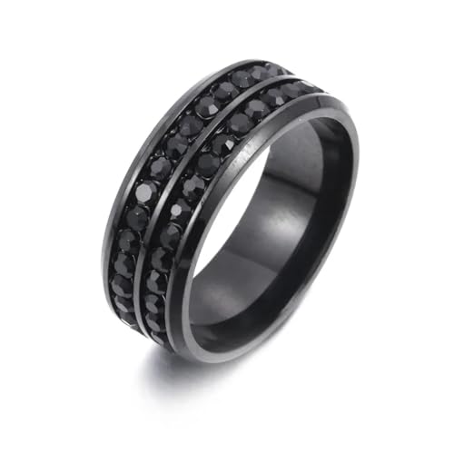 Sopodbacker Ring Ringe Damen Bijouterie Herren Einfache 8Mm Ringe Rund Liebe Finger Hochzeit Liebhaber Party Punk Frauen Männer 10 Schwarz von Sopodbacker