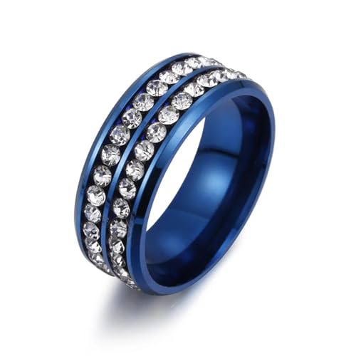 Sopodbacker Ring Ringe Damen Bijouterie Herren Einfache 8Mm Ringe Rund Liebe Finger Hochzeit Liebhaber Party Punk Frauen Männer 7 Blau von Sopodbacker