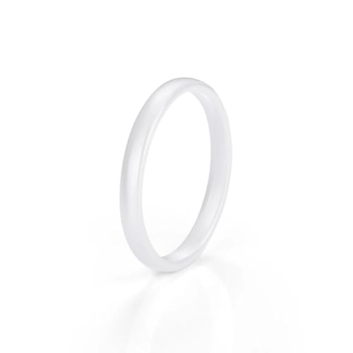 Sopodbacker Ring Ringe Damen Bijouterie Herren Keramik Party Glatte Finger Ringe Frauen Mädchen Goth Keramik Ringe Hochzeit 7 Weiß von Sopodbacker