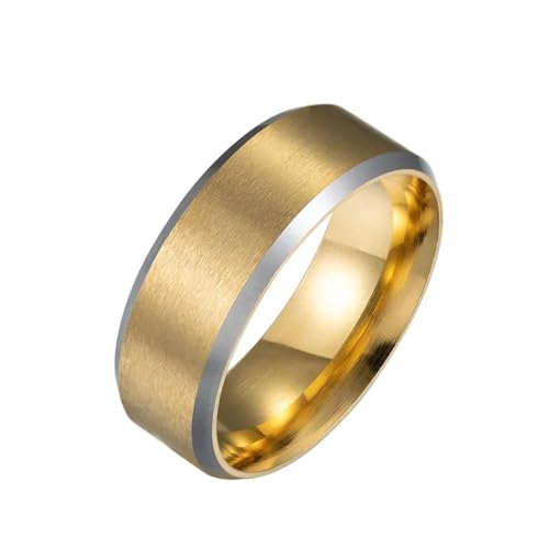 Sopodbacker Ring Ringe Damen Bijouterie Herren Männer Ehering Einfache Verlobungsringe Männer Jubiläum Party Matt 8 Gold von Sopodbacker