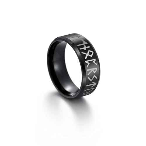 Sopodbacker Ring Ringe Damen Bijouterie Herren Ring Punk Retro Männlich Wikinger Weiblich Amulett Vintage Nordische Runenringe Frauen Party 11 Schwarz von Sopodbacker