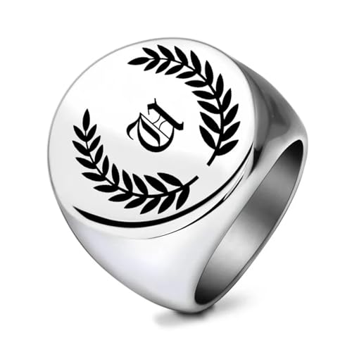 Sopodbacker Rings Ring Ringe Damen Bijouterie Herren A-Z Buchstabenringe Für Frauen Männer Alphabet Initialen Ehering 12 U von Sopodbacker