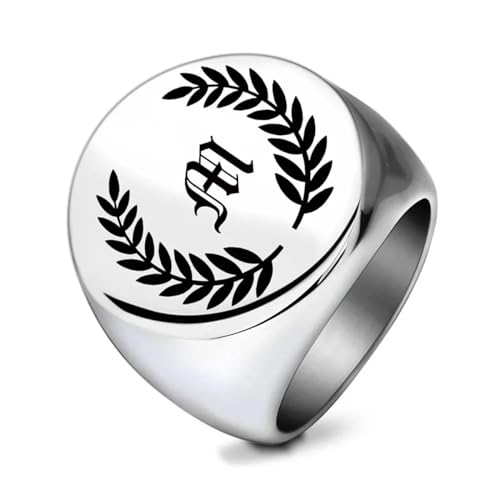 Sopodbacker Rings Ring Ringe Damen Bijouterie Herren A-Z Buchstabenringe Für Frauen Männer Alphabet Initialen Ehering 7 M von Sopodbacker