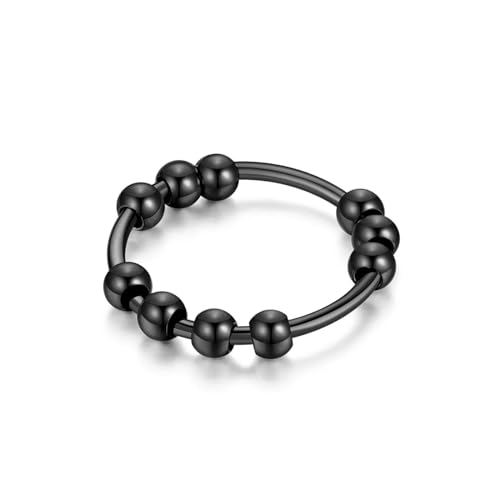 Sopodbacker Rings Ring Ringe Damen Bijouterie Herren Perlen Ringe Stress Ringe Für Frauen Männer Simple 7 Schwarz von Sopodbacker