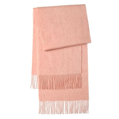 Sopodbacker Schals Damen Tücher Halstuch Scarf Wolle Gestrickt Schal Frauen Herbst Mode Klassisch Kariert Einfarbig Schal Warm Einheitsgröße Kirschrosa von Sopodbacker