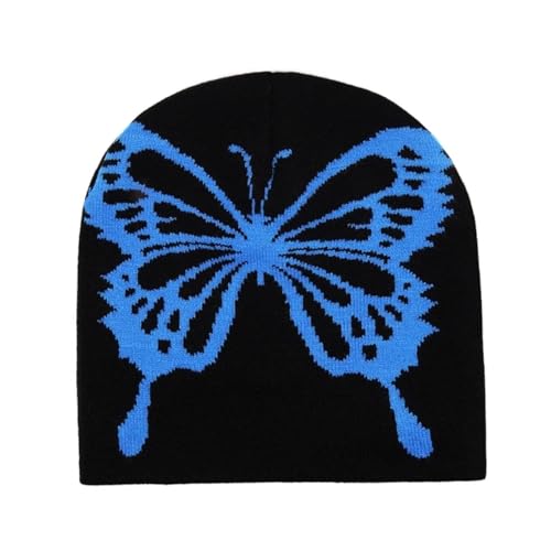 Sopodbacker Strickmützen Hüte Mützen Caps Beanie Einzigartige Strickmütze Unisex Wintermütze Pullover Casual Streetwear Blau von Sopodbacker