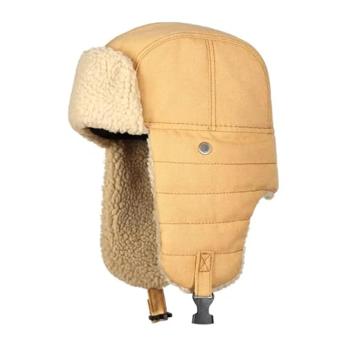 Sopodbacker Strickmützen Hüte Mützen Caps Beanie Hüte Männer Frauen Winter Warm Ohr Reitmütze Baumwolle Mütze Ski Mütze Gelb von Sopodbacker