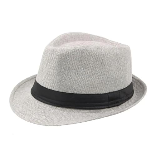 Sopodbacker Strickmützen Hüte Mützen Caps Beanie Jazz Hut Männer Frauen Strand Hüte Top Cap Fedoras Casual Jazz Cap Unisex Hellgrau von Sopodbacker