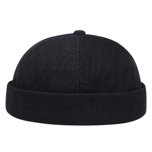 Sopodbacker Strickmützen Hüte Mützen Caps Beanie Lässig Einfarbig Minimalistisch Einfarbig Unisex Hut Winddicht Mütze Schwarz von Sopodbacker