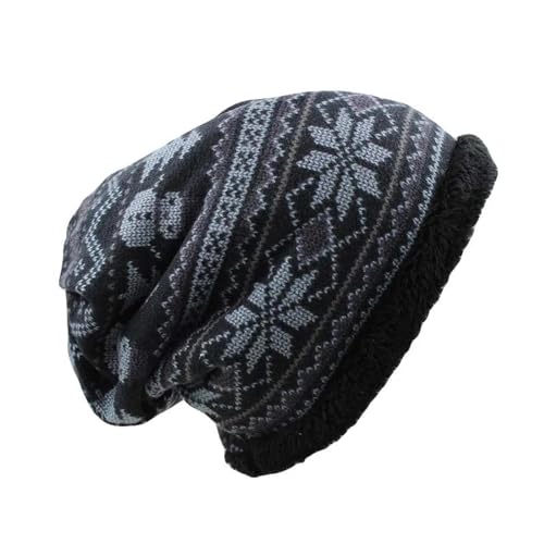 Sopodbacker Strickmützen Hüte Mützen Caps Beanie Mütze Casual Frauen Winter Think Warm Hut Gestrickt Erwachsene Mützen Schal Herbst Mützen 54-60Cm Schwarz von Sopodbacker