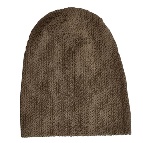 Sopodbacker Strickmützen Hüte Mützen Caps Beanie Mütze Damen Beanie Mütze Damen Gestrickt Weich Casual Stretch Baggy Skullies Mütze Braun von Sopodbacker