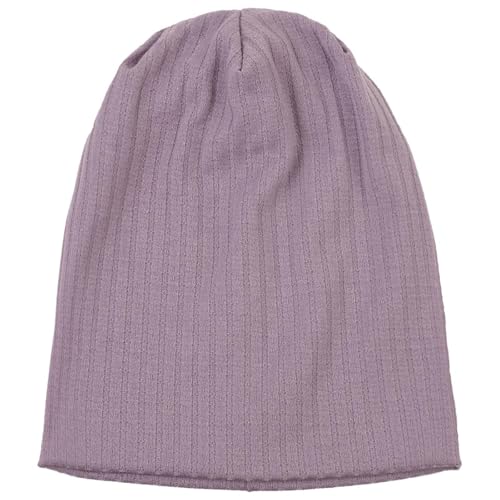 Sopodbacker Strickmützen Hüte Mützen Caps Beanie Mütze Frauen Gerippte Mütze Frühling Herbst Gestrickt Einfach Casual Skullies Mütze Mütze Lila von Sopodbacker