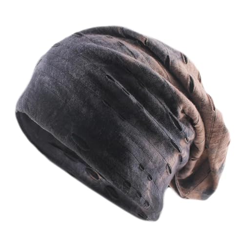 Sopodbacker Strickmützen Hüte Mützen Caps Beanie Mütze Frühling Herbst Warm Mützen Skullies Männer Frauen Loch Outdoor Sport Hüte Hip Hop Mütze Gestrickt 56-60Cm Schwarz von Sopodbacker